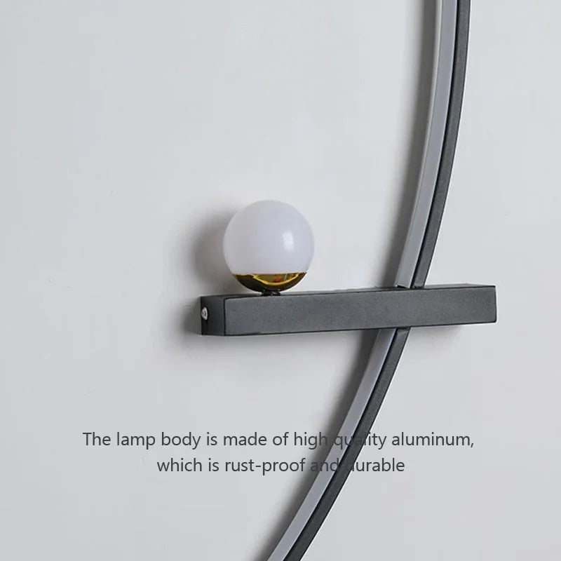 Modern LED Wall Lamp β Minimalist Art Design for Bedroom, Living Room, and Bathroom, Gold/Black